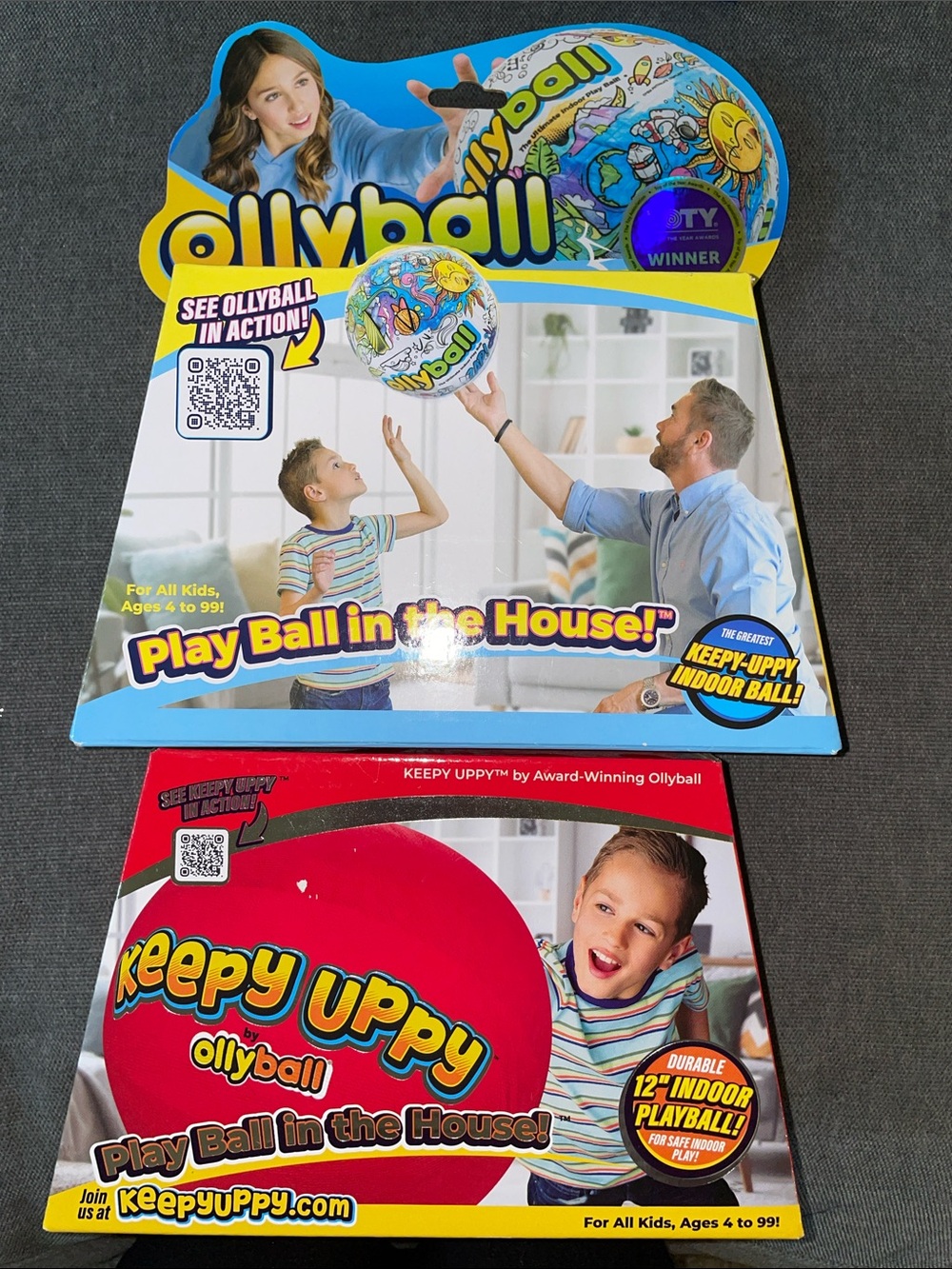 Keepy Uppy Indoor Play Ball - Blue & Red